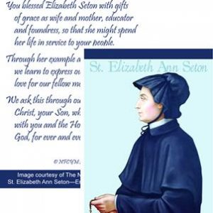 Saint Elizabeth Ann Seton Prayer Card (Single Card)